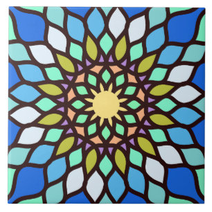 Hermoso patrón de mosaico islámico azulejo