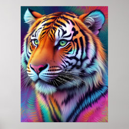 Hermoso patrón de tigre de tinte artificial arte