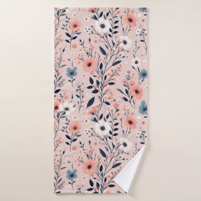 Hermoso patrón floral (Toalla de baño)