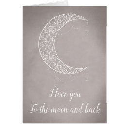 Hermoso patrón Mandala Crescent Moon Design