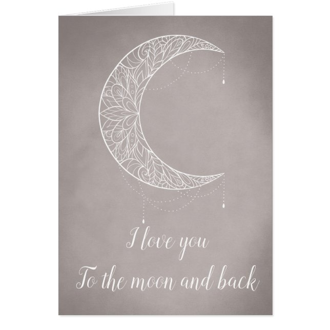 Hermoso patrón Mandala Crescent Moon Design (Frente)