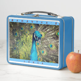 Hermoso Peacock (nombre personalizado) almuerzo Me