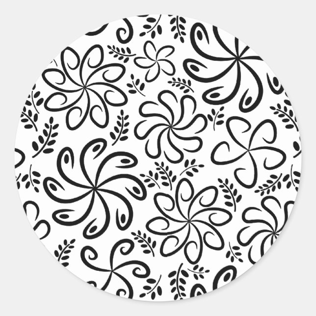 Hermoso Pegatina blanco y negro (Anverso)