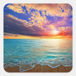 Hermoso Pegatina de Sea Square