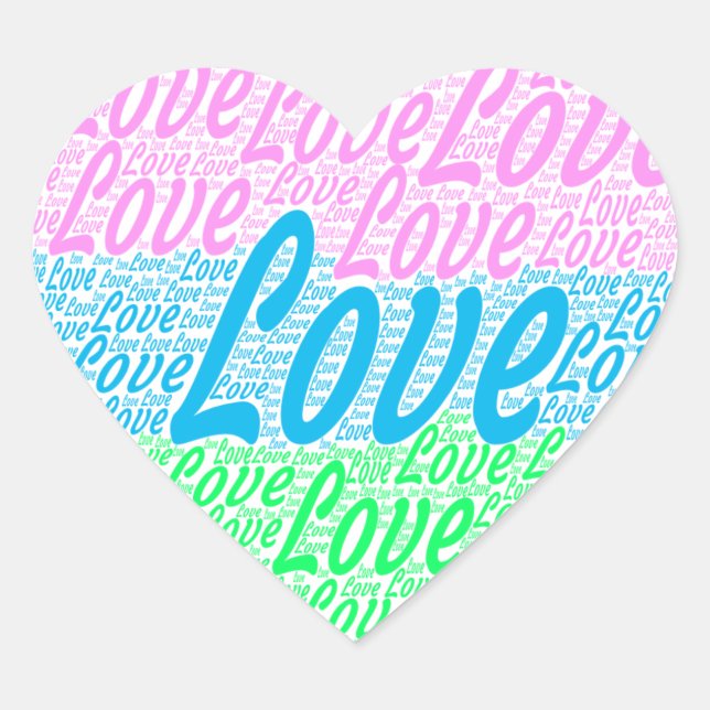 Hermoso pegatina del Corazón (Anverso)