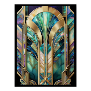 Hermoso Poster Art Deco Abalone.