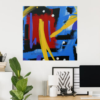 Hermoso poster de arte abstract AI
