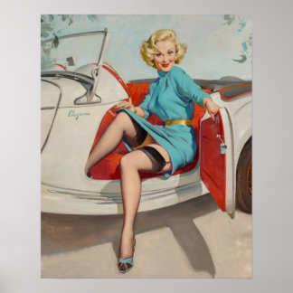 Hermoso Poster de Arte de Pin Up Vintage - Gil Elv