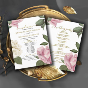 Hermoso programa de bodas botánicas elegante