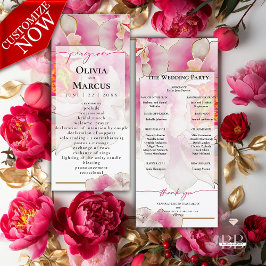 Hermoso programa de bodas florales de Scarlet Peon