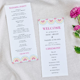 Hermoso Programa de Bodas Mexicanas Papel Picado