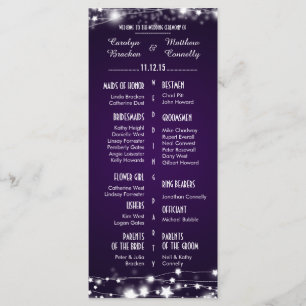 Hermoso programa de Bodas Púrpura de Estrellas Lum
