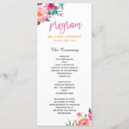 Hermoso programa de casamiento floral moderno