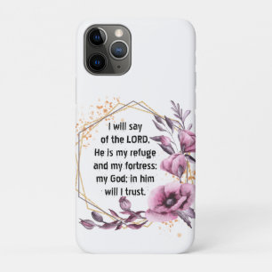 Hermoso Psalm 91 Floral iPhone 11 Pro Funda