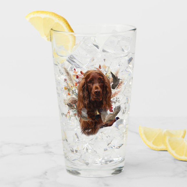 Hermoso Red Setter Irlandés (Anverso (hielo))