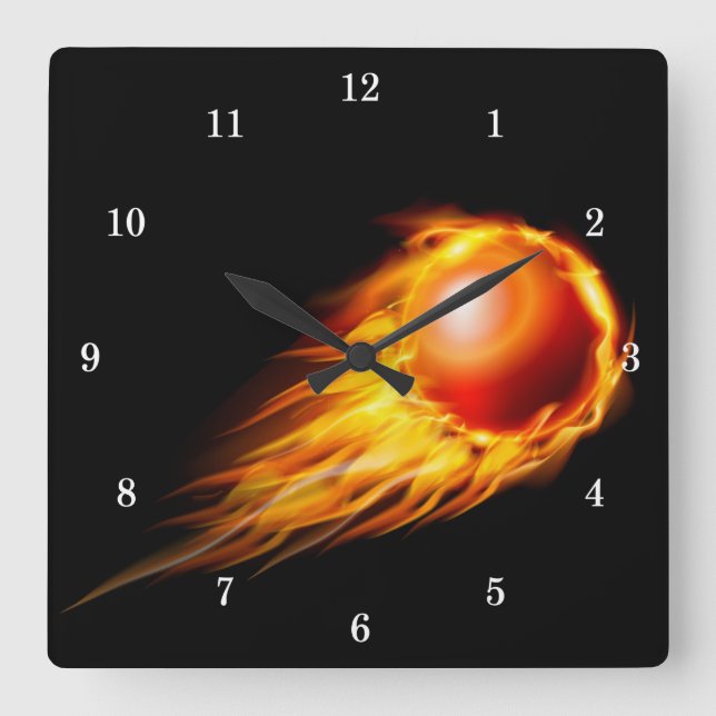 Hermoso Reloj de Cortina de Fuego (Anverso)