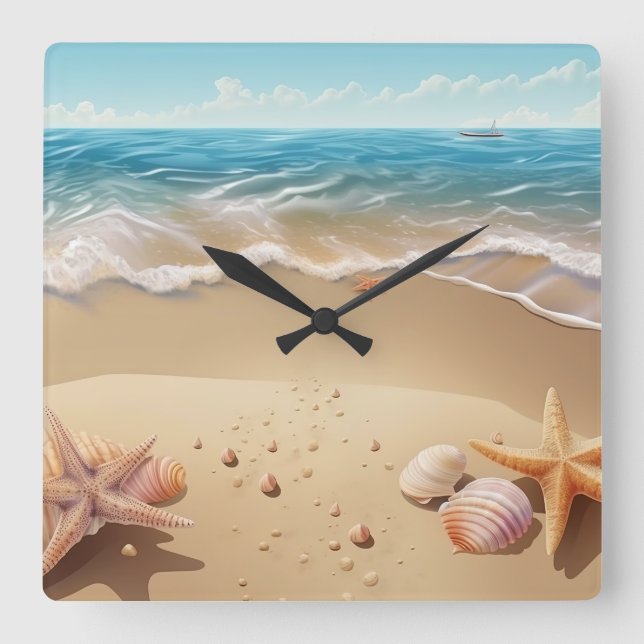 Hermoso reloj de escena de playa (Anverso)