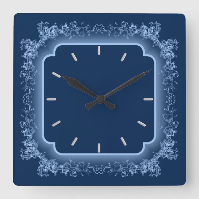 Hermoso reloj de pared azul (Anverso)