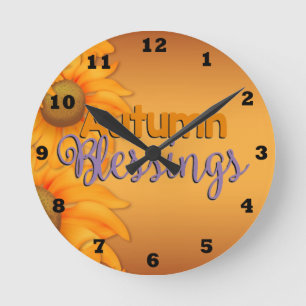 Hermoso reloj de pared de Bendición de Otoño