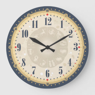Hermoso reloj de pared de cara vintage