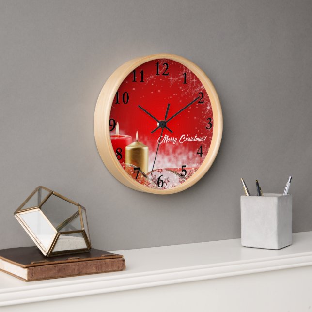 ¡Hermoso reloj de pared de Feliz Navidad! (Oficina)