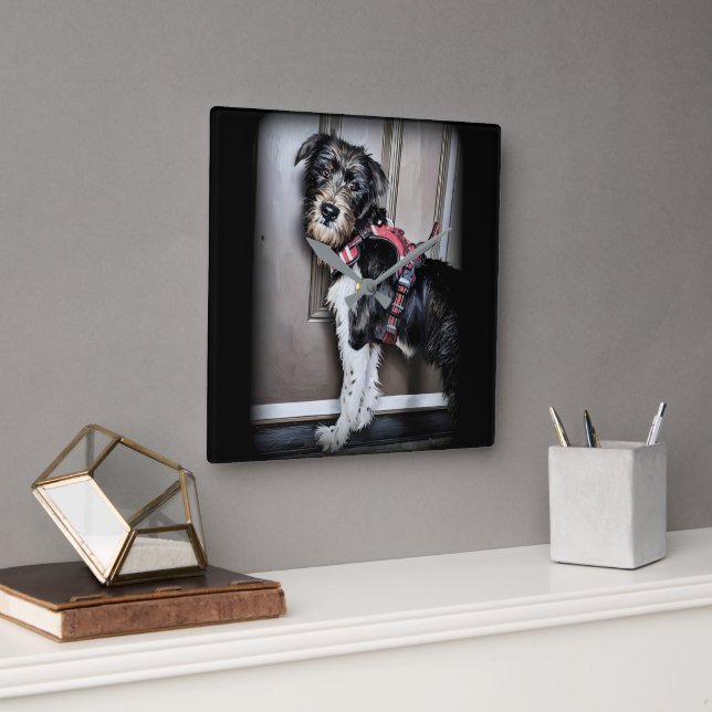 Hermoso reloj de pared de Labradoodle (Oficina)