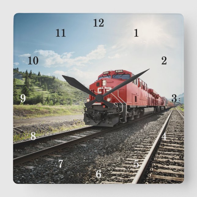 Hermoso reloj de pared del tren (Anverso)