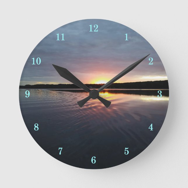 Hermoso reloj de pared Sunrise Lake de Kensington (Anverso)
