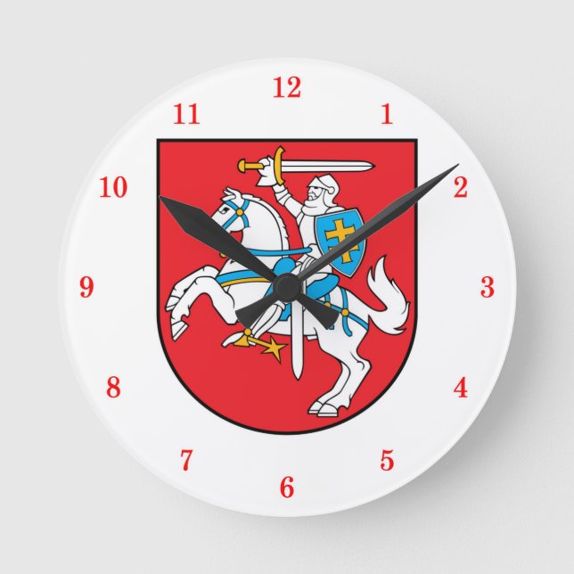 Hermoso Reloj lituano de pared de Vytis (Anverso)