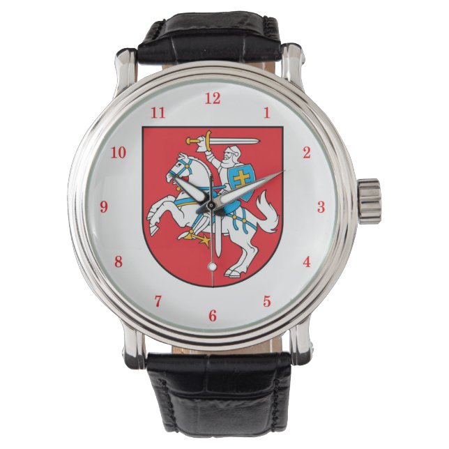 Hermoso reloj lituano de pulsera de escudo de arma (Anverso)