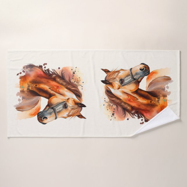 Hermoso retrato de caballo de Sorrel (Toalla de baño)