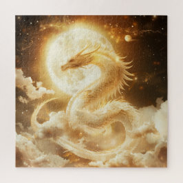 ¡Hermoso rompecabezas de dragón celeste!