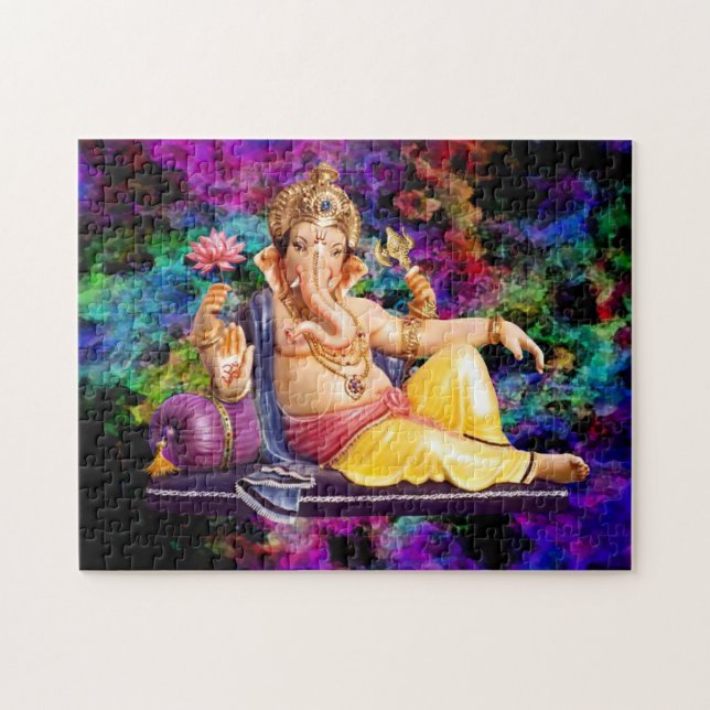 Hermoso rompecabezas de Ganesha (Horizontal)