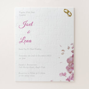 Hermoso rompecabezas de la boda floral