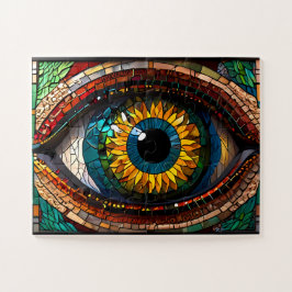 Hermoso rompecabezas de ojos mosaicos