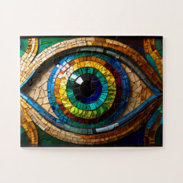 Hermoso rompecabezas de ojos mosaicos