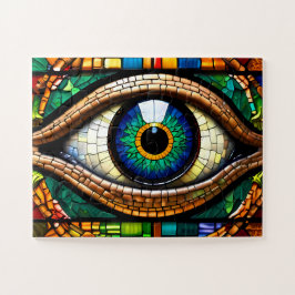 Hermoso rompecabezas de ojos mosaicos