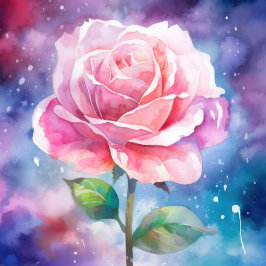 Hermoso rompecabezas de rosa rosa