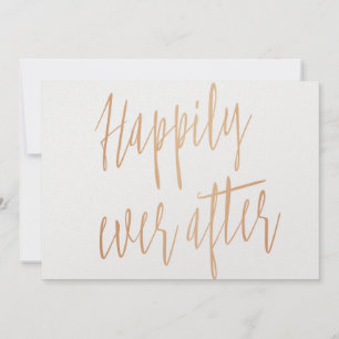 Hermoso rosa de oro "Feliz para siempre"