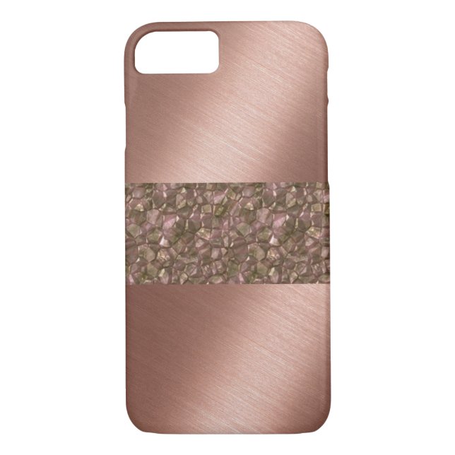 Hermoso Rosa Gold iPhone 7 Funda (Reverso)