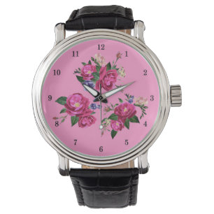 Hermoso Rosa reloj de pulsera