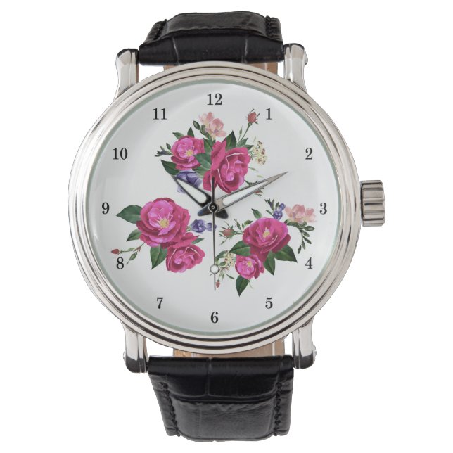 Hermoso Rosa reloj de pulsera (Anverso)