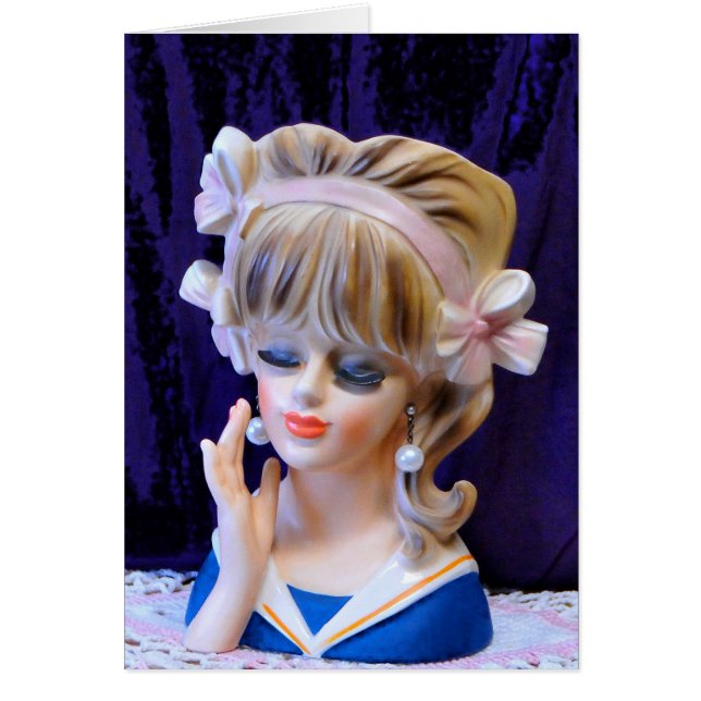 Hermoso Sailor Chica Head Vase Doll Pink Bows (Frente)