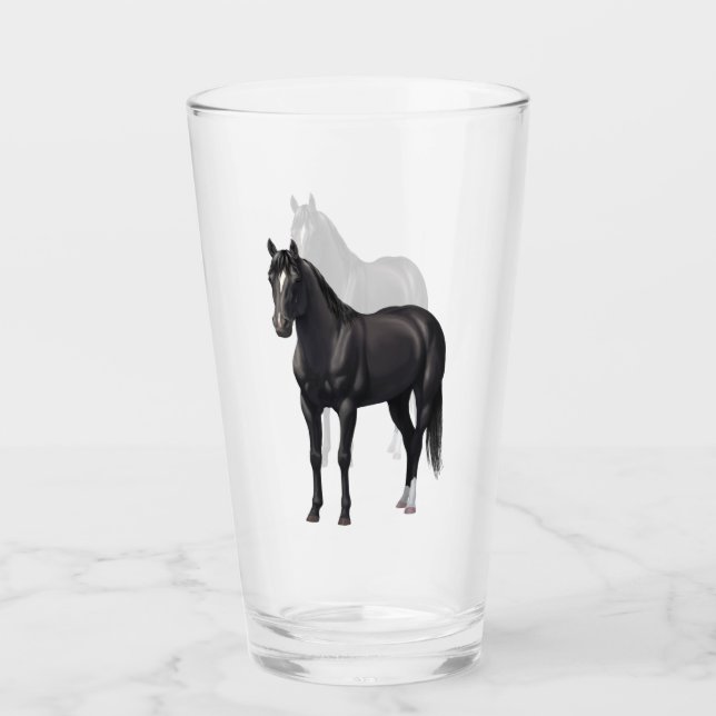 Hermoso Stallion de caballos del Barrio Negro (Anverso)