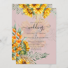 Hermoso Sunflowers Pampas Grass Boda