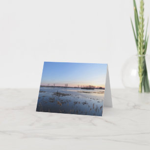 Hermoso Sunset - Tarjeta de saludo en blanco