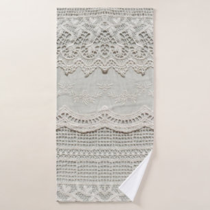 Hermoso, sutil, blanco lacado textil cerca.