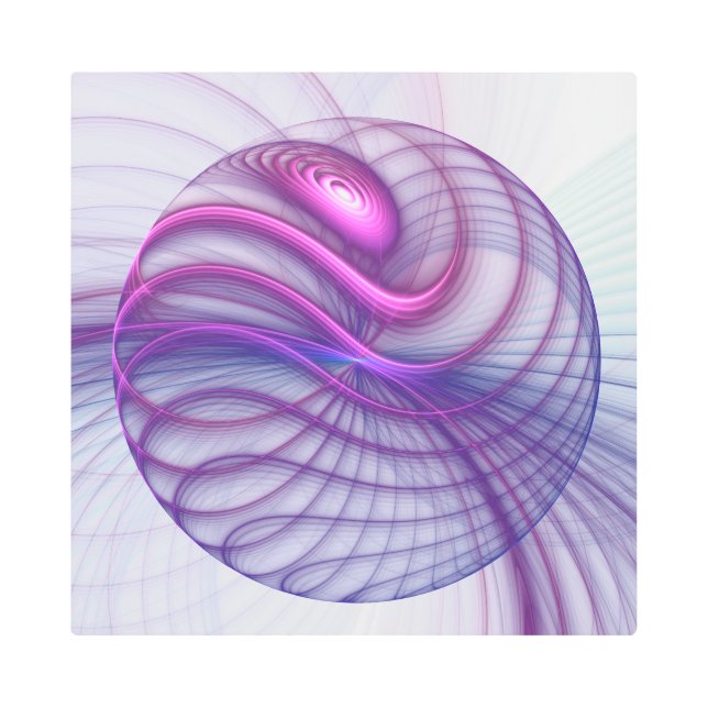 Hermoso Swing Moderno Resumen Arte Fractal Rosa (Anverso)