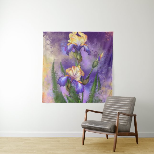Hermoso Tapiz De Flores De Iris (In situ)