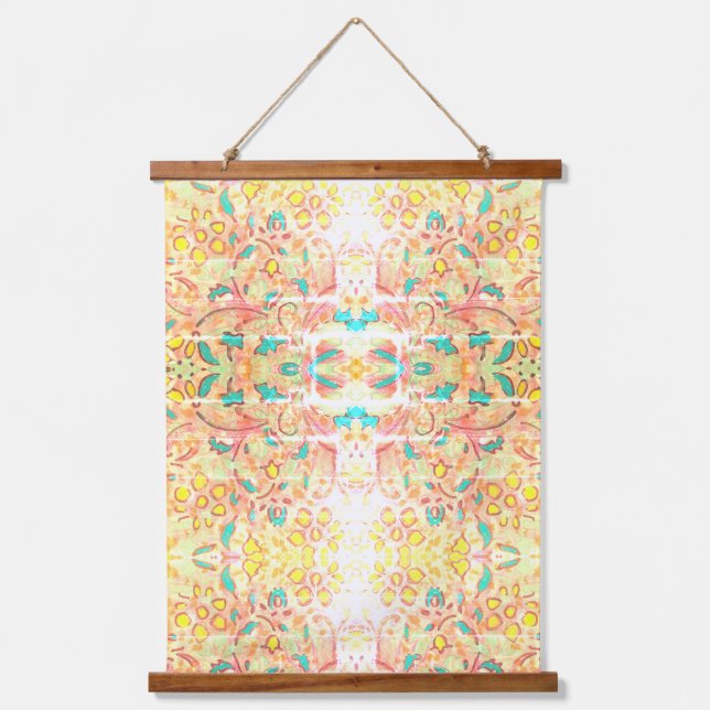 Hermoso Tapiz de Pared con Tapa de Madera de Vendr (Anverso)